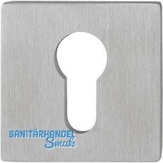 HOPPE Zylinderrosette flach mit St�tznocken, eckig, Edelstahl matt