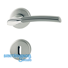 HOPPE Dr�ckergarnitur BERGEN - auf Rosette BB, verchromt/Edelstahl-Effekt