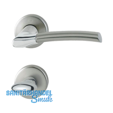 HOPPE Dr�ckergarnitur BERGEN - auf Rosette WC, verchromt/Edelstahl-Effekt