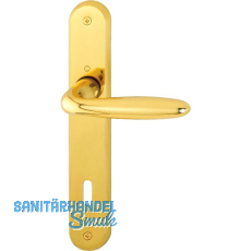 HOPPE Drückergarnitur VERONA - auf Schild BB 90, Messing poliert HOPPE Drückergarnitur VERONA - auf Schild BB 90, Messing poliert