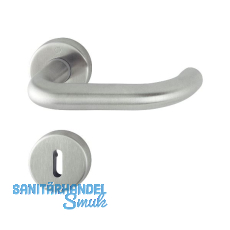 HOPPE Dr�ckergarnitur PARIS - auf Rosette BB, 37 - 42, Edelstahl matt