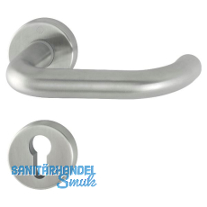 HOPPE Dr�ckergarnitur PARIS - auf Rosette PZ, 37 - 42, Edelstahl matt