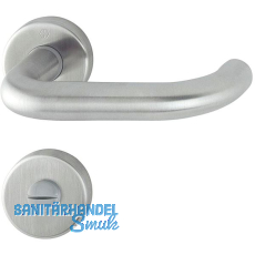 HOPPE Dr�ckergarnitur PARIS - auf Rosette WC, 37 - 42, Edelstahl matt