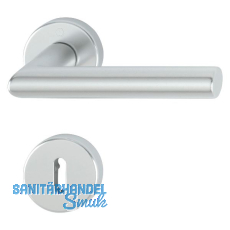 Dr�ckergarnitur AMSTERDAM auf Rosette BB, 37-47, Aluminium silber eloxiert