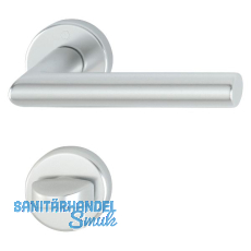Dr�ckergarnitur AMSTERDAM auf Rosette WC, 37-47, Aluminium silber eloxiert
