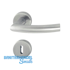 HOPPE Dr�ckergarnitur TRONDHEIM - auf Rosette BB, 37 - 42, Edelstahl matt