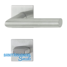 HOPPE Dr�ckergarnitur AMSTERDAM - eckig Flachrosette WC, Edelstahl matt