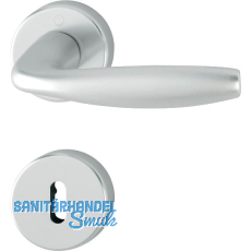 Dr�ckergarnitur NEW YORK - auf Rosette BB, 37 - 42, Alu silber eloxiert