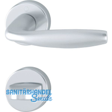 Dr�ckergarnitur NEW YORK - auf Rosette WC, 37 - 42, Alu silber eloxiert