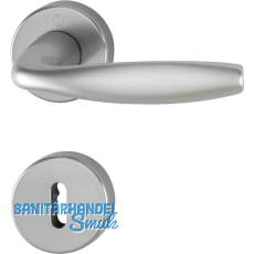 Dr�ckergarnitur NEW YORK - auf Rosette BB, 37 - 42, Alu Edelstahl Effekt