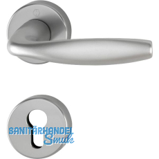 Dr�ckergarnitur NEW YORK - auf Rosette PZ, 37 - 42, Alu Edelstahl Effekt