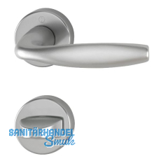 Dr�ckergarnitur NEW YORK - auf Rosette WC, 37 - 42, Alu Edelstahl Effekt