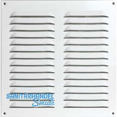 UPMANN Wetterschutzgitter aufschraubbar eckig 320x320 mm mit Mittelsteg wei�