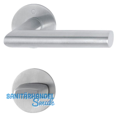 HOPPE Dr�ckergarnitur AMSTERDAM - auf Flachrosette, rund WC, Edelstahl matt
