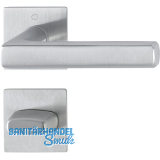 HOPPE Dr�ckergarnitur DALLAS Flachrosetten, eckig WC, Edelstahl matt