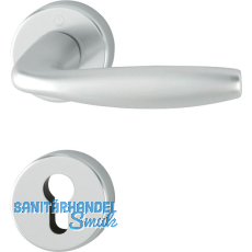 FH Dr�ckergarnitur New York auf Rosette PZ, Aluminium silber eloxiert