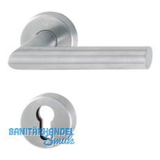 FH-Drückergarnitur AMSTERDAM - auf Rosette PZ, 40 - 45, Edelstahl matt FH-Drückergarnitur AMSTERDAM - auf Rosette PZ, 40 - 45, Edelstahl matt