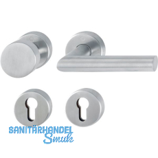 FH-Wechselgarnitur AMSTERDAM - m Rosette PZ, brandschutztauglich, Edelstahl matt