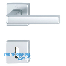 HOPPE Drückergarnitur DUBLIN Rosette eckig PZ, Aluminium silber eloxiert HOPPE Drückergarnitur DUBLIN Rosette eckig PZ, Aluminium silber eloxiert