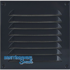 UPMANN Wetterschutzgitter aufschraubbar eckig 200x200 mm Alu grau