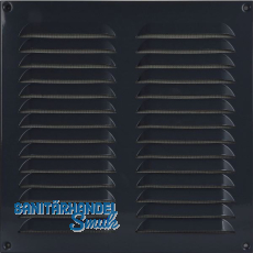 UPMANN Wetterschutzgitter aufschraubbar eckig 320x320 mm mit Mittelsteg grau