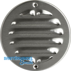 UPMANN Wetterschutzgitter aufschraubbar rund 150 mm Edelstahl V2A geb�rstet