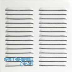 UPMANN Wetterschutzgitter eckig mit Einbaurahmen/Klemmfeder 320x320 mm wei�