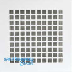 UPMANN L�ftungsgitter eckig mit Klemmfeder 200x200 mm Stahl wei�