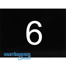 Nummernschild selbstklebend, 40 x 30 mm, Type 6, Kunststoff schwarz glänzend Nummernschild selbstklebend, 40 x 30 mm, Type 6, Kunststoff schwarz glänzend