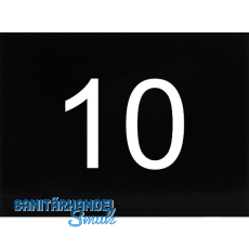 Nummernschild selbstklebend, 40 x 30 mm, Type 10, Kunststoff schwarz glänzend Nummernschild selbstklebend, 40 x 30 mm, Type 10, Kunststoff schwarz glänzend