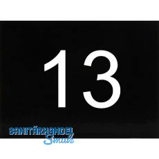 Nummernschild selbstklebend, 40 x 30 mm, Type 13, Kunststoff schwarz glänzend Nummernschild selbstklebend, 40 x 30 mm, Type 13, Kunststoff schwarz glänzend