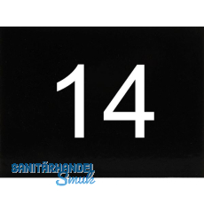 Nummernschild selbstklebend, 40 x 30 mm, Type 14, Kunststoff schwarz glänzend Nummernschild selbstklebend, 40 x 30 mm, Type 14, Kunststoff schwarz glänzend