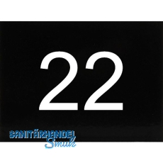 Nummernschild selbstklebend, 40 x 30 mm, Type 22, Kunststoff schwarz glänzend Nummernschild selbstklebend, 40 x 30 mm, Type 22, Kunststoff schwarz glänzend