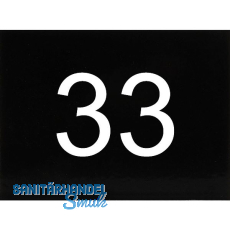 Nummernschild selbstklebend, 40 x 30 mm, Type 33, Kunststoff schwarz glänzend Nummernschild selbstklebend, 40 x 30 mm, Type 33, Kunststoff schwarz glänzend