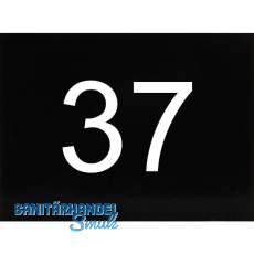 Nummernschild selbstklebend, 40 x 30 mm, Type 37, Kunststoff schwarz glänzend Nummernschild selbstklebend, 40 x 30 mm, Type 37, Kunststoff schwarz glänzend