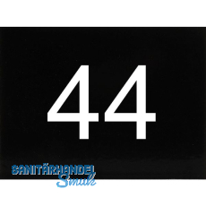 Nummernschild selbstklebend, 40 x 30 mm, Type 44, Kunststoff schwarz glänzend Nummernschild selbstklebend, 40 x 30 mm, Type 44, Kunststoff schwarz glänzend