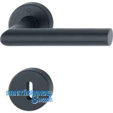 HOPPE Drückergarnitur AMSTERDAM - auf Rosette BB, Edelstahl schwarz matt HOPPE Drückergarnitur AMSTERDAM - auf Rosette BB, Edelstahl schwarz matt