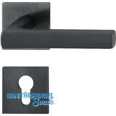 HOPPE Dr�ckergarnitur DALLAS auf Flachrosetten PZ, Edelstahl schwarz matt