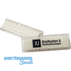 JU Namensschild 67 x 22 mm aus Plexiglas