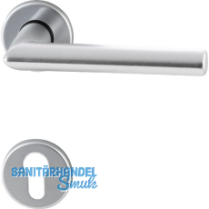 Dr�ckergarnitur TURIN - auf Rosette PZ, 38 - 42, Aluminium silber eloxiert