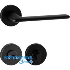MARCHESI Dr�ckergarnitur UMAG auf Rosette WC, 38-45 mm, Zamak schwarz matt