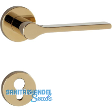 MARCHESI Drückergarnitur ZADAR auf Rosette PZ, 38-45 mm, Zamak messingfärbig MARCHESI Drückergarnitur ZADAR auf Rosette PZ, 38-45 mm, Zamak messingfärbig