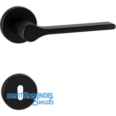 MARCHESI Drückergarnitur ZADAR auf Rosette BB, 38-45 mm, Zamak schwarz matt MARCHESI Drückergarnitur ZADAR auf Rosette BB, 38-45 mm, Zamak schwarz matt