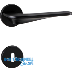 MARCHESI Drückergarnitur LJUBLJANA auf Rosette BB, 38-45 mm, Zamak schwarz matt MARCHESI Drückergarnitur LJUBLJANA auf Rosette BB, 38-45 mm, Zamak schwarz matt