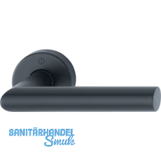 HOPPE Dr�ckerhalbgarnitur AMSTERDAM rund, Vierkant 8/62 mm, Edelstahl schwarz