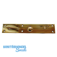 Tasterschnapper mit Messingtaster, Platte 192 x 35 mm, Messing poliert