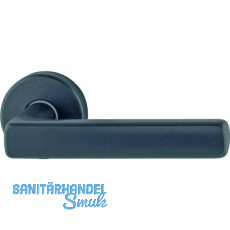 HOPPE Dr�ckerhalbgarnitur DALLAS rund, Vierkant 10/72 mm, Edelstahl schwarz