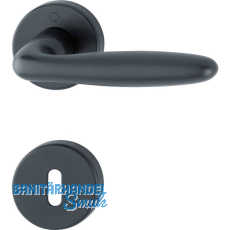 Dr�ckergarnitur VERONA auf Rosette BB, T�rst�rke 37 - 47, Aluminium schwarz matt