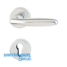 Dr�ckergarnitur VERONA auf Rosette PZ, T�rst�rke 37 - 47, silber eloxiert