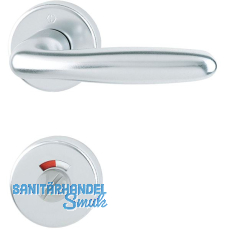 Dr�ckergarnitur VERONA auf Rosette WC, T�rst�rke 37 - 47, silber eloxiert